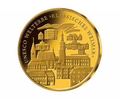 Goldmünze 100 Euro Weimar 2006 1/2 Unze